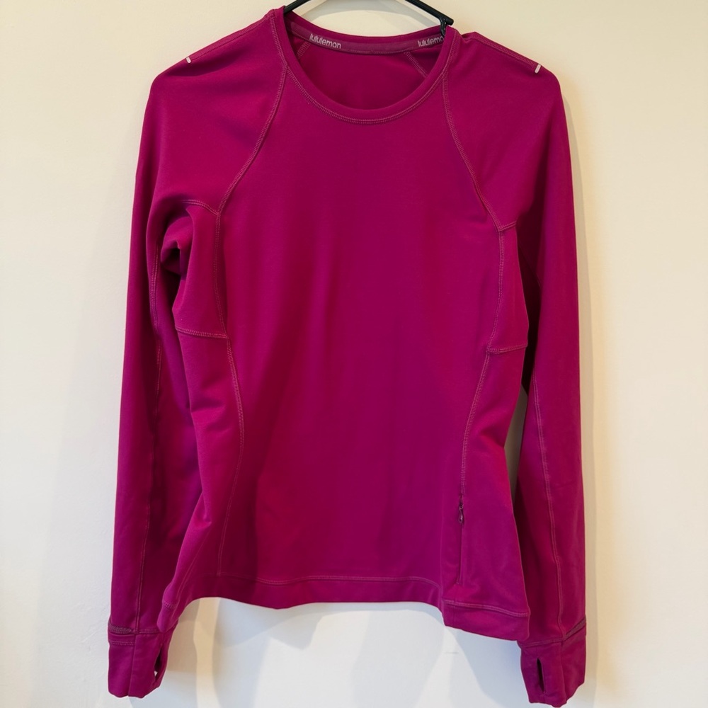 lululemon athletica Long Sleeve Crew neck Sweatshirt- Pink Size 8
